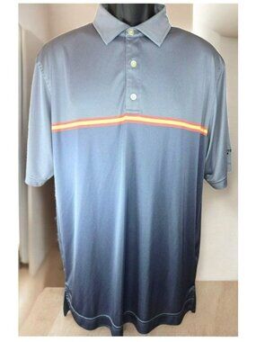 Footjoy Mens Golf Polo Large Gray Cowboys Golf Course